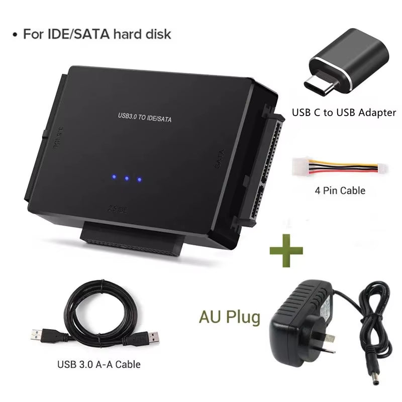 USB 3.0 to SATA IDE Hard Disk Adapter Converter Cable for 3.5 2.5 Inch HDD/SSD CD DVD ROM CD-RW 3 in 1 IDE SATA Adapter