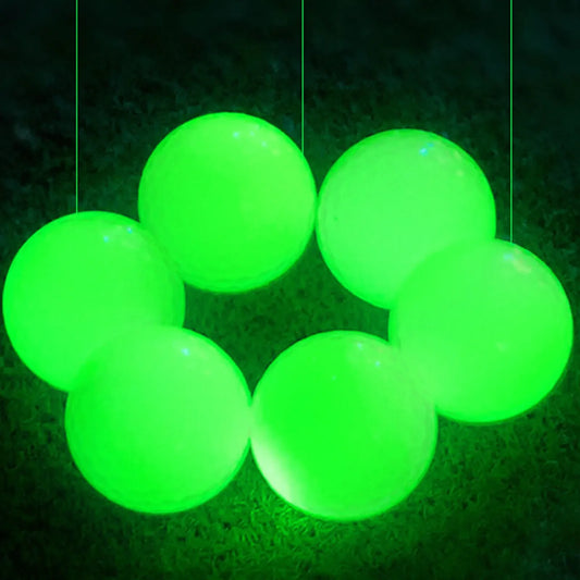 3/5Pcs Luminous Night Golf Ball Bright Luminous Balls Glow in the Dark Fluorescent Golf Ball for Training Hitting Practice Women